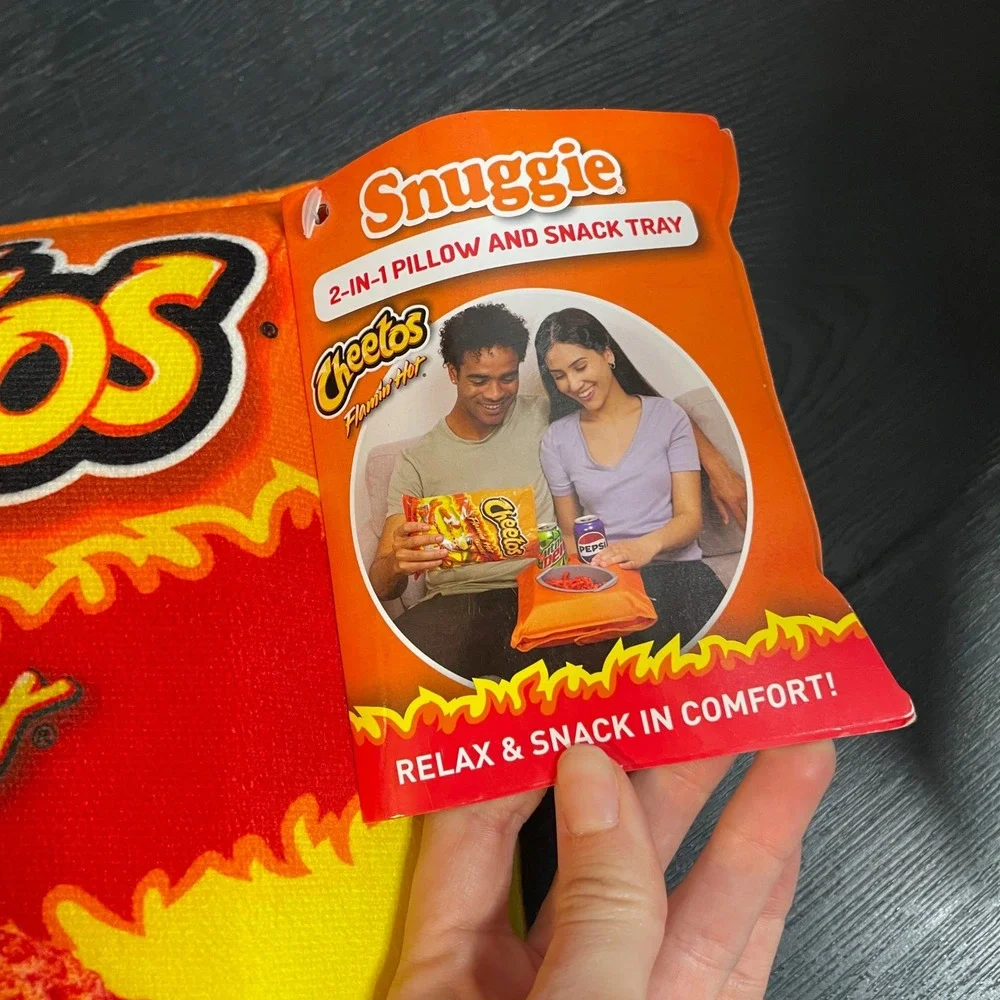 Snuggie Cheetos Flamin Hot 2-in-1 Pillow and Snack Tray Chester Cheetah SNA54004